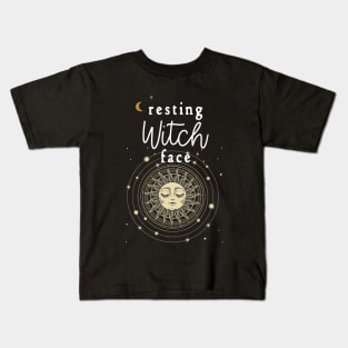 Resting Witch Face Funny Pagan Wicca Magic Kids T-Shirt